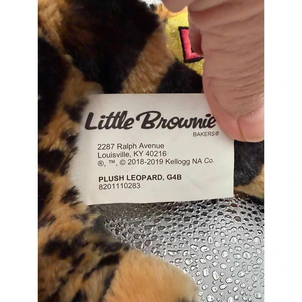 Kellytoy Brownie Brite Plush Leopard Go For Bold Yellow Glitter Paws 8201110283